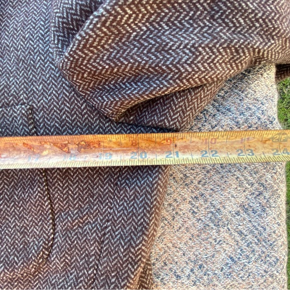 Vintage Blazer Lou Myles Wool Sport Coat three Button Herringbone Union Made - Picture 9 of 16